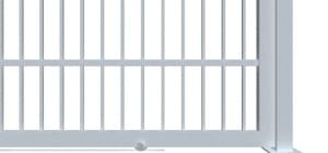 Posuvna brána pro rodinné domy jeklová s pásovinou dole